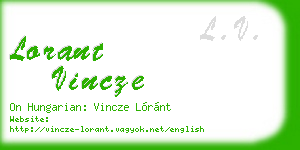 lorant vincze business card